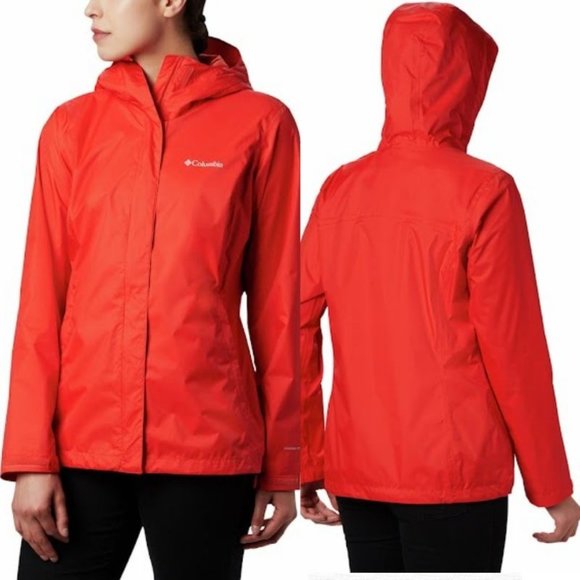 Columbia Jackets & Blazers - Columbia Arcadia II Rain Jacket Orange Waterproof Zip Up Closure Women Size XL